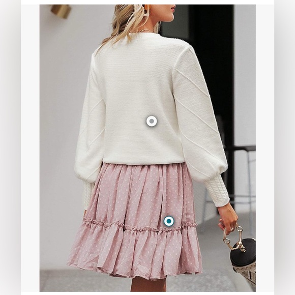 NWT WHITE PUFF SWEATER-XS/S - Picture 8 of 15